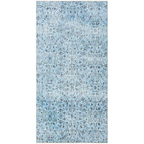 Vidal Tapis de laine 257x130 Bleu Ultra Vintage