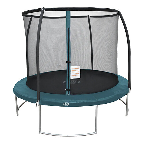 Trampoline rond avec filet - AXI Boston - Ø 244 cm en VERT | Trampoline entérré et hors sol pour enfants | Pour le jardin / l'extérieur