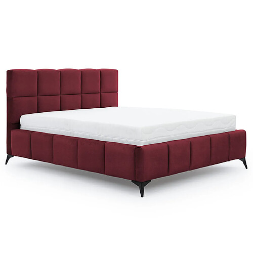 Bestmobilier Millie - lit coffre - 180x200 cm - sommier inclus - en velours