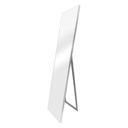 Miroir sur pied Barletta psyché inclinable 150 x 35 cm argenté [en.casa]