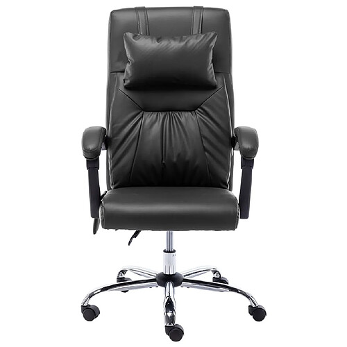 Maison Chic Chaise Gaming | Chaise de bureau Ergonomique Fauteuil de massage Noir Similicuir -GKD70526