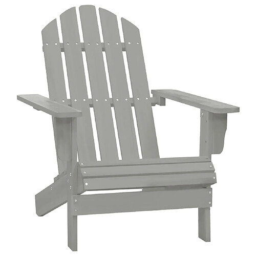 vidaXL Chaise de jardin Bois Gris