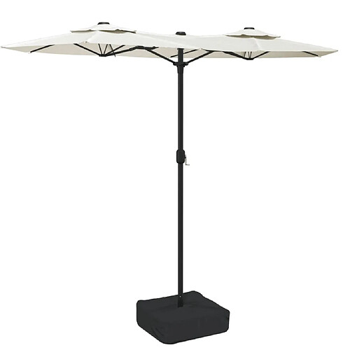 Maison Chic Parasol Jardin | Parasol à double tête blanc sable 316x240 cm - GKD64152