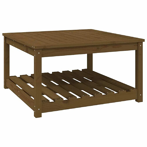 Maison Chic Table de jardin | Table d'extérieur marron miel 82,5x82,5x45 cm bois massif de pin -GKD21954