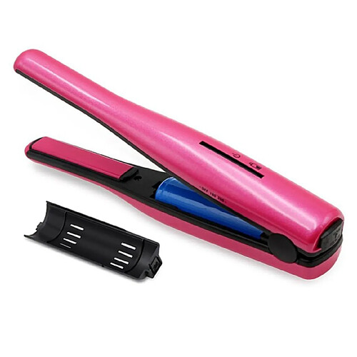 Universal Fer à cheveux bouclés portable Batterie au lithium-ion rechargeable 2200mAh Mini sans fil Coiffure Plaque en céramique Cheveux Fer plat | Coiffure Céramique | Cheveux en céramique (rose)