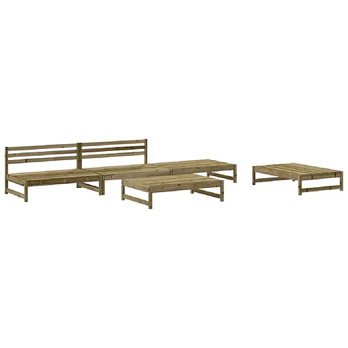 Maison Chic Salon de jardin 5 pcs - Table et chaises d'extérieur - Mobilier/Meubles de jardin Moderne bois de pin imprégné -MN24311