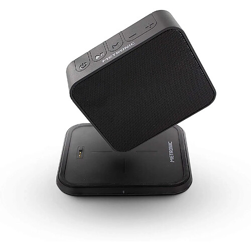 Metronic enceinte portable bluetooth 6W avec support de recharge sans fil noir