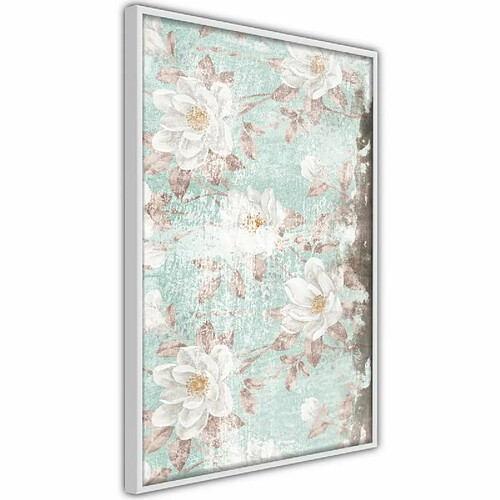 Paris Prix Affiche Murale Encadrée Floral Muslin 20 x 30 cm Blanc