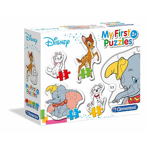 Clementoni - 20806 - My First Puzzle - Animal Friends - 3,6,9,12 Pièces - Disney