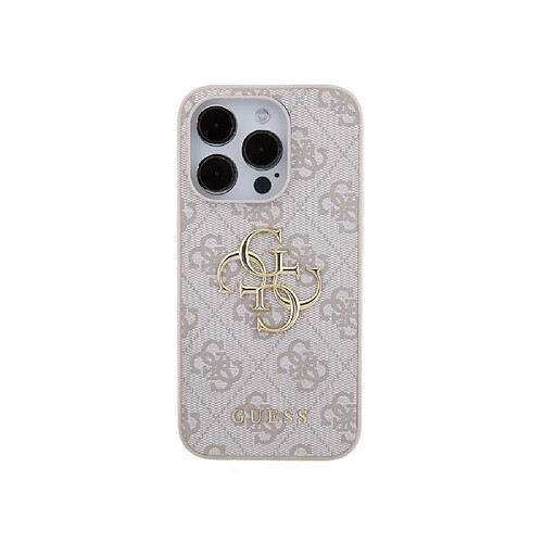 Guess Maroquinerie Guess Coque pour Apple iPhone 15 Pro PU 4G Big Rose