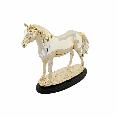 Figurine Décorative DKD Home Decor Cheval Noir Doré Résine (30 x 11,5 x 26 cm)