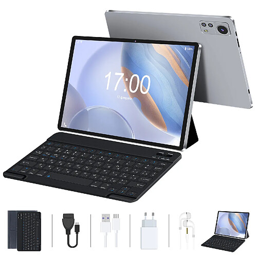 Tablette Tactile VANWIN S5pro 32 Go 10.1 Pouces Android 12 Dual 4G LTE/SIM Avec clavier et étui de protection -Gris