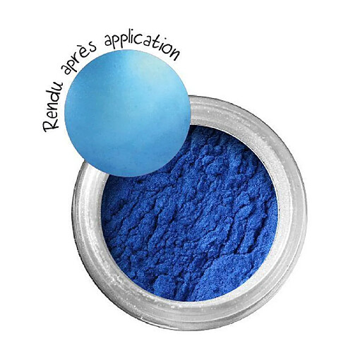 Graines Creatives Poudre effet métallique pour pâte polymère - bleu Saphir