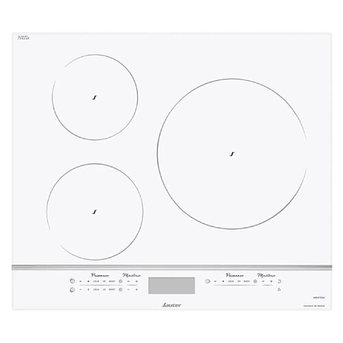 Table de cuisson induction 60cm 3 feux 7400w blanc - spi9544w - SAUTER