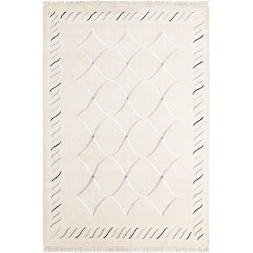 Vidal Tapis de laine 239x165 beige Darya