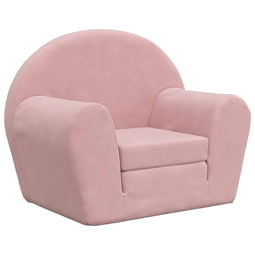 Maison Chic Canapé-lit convertible, Clic-Clac pour enfants rose peluche douce -GKD44922