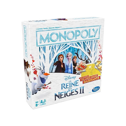 Monopoly La Reine des Neiges - Jeu de societe - Jeu de plateau - Version française - La Chance Vous Sourit