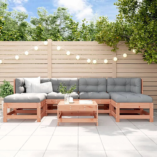 vidaXL Salon de jardin 7 pcs bois massif douglas