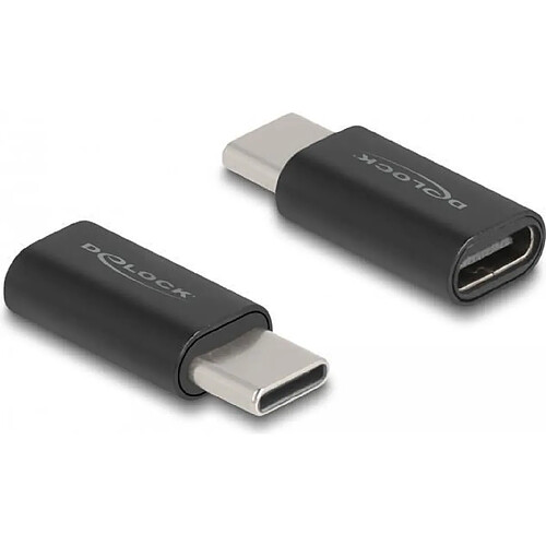 DeLOCK Adapter SuperSpeed USB 10 Gbps (USB 3.2 Gen 2) USB Type-C Stecker zu Buchse Portschoner schwarz (60034)