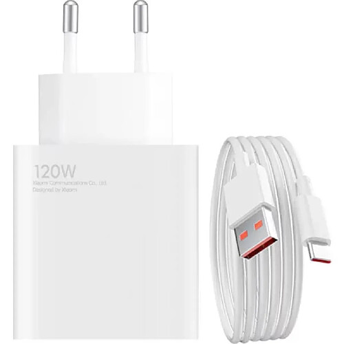 Chargeur Xiaomi 120W + Câble USB C - Officiel