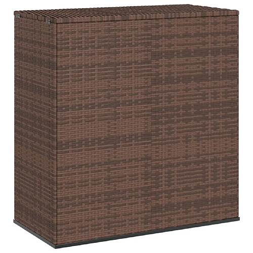 vidaXL Boîte à coussins de jardin Résine tressée 100x49x103,5cm Marron