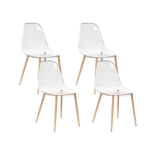 Beliani Lot de 4 chaises TAKILMA Transparent