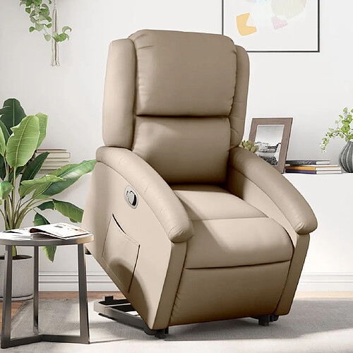 vidaXL Fauteuil inclinable Cappuccino Similicuir