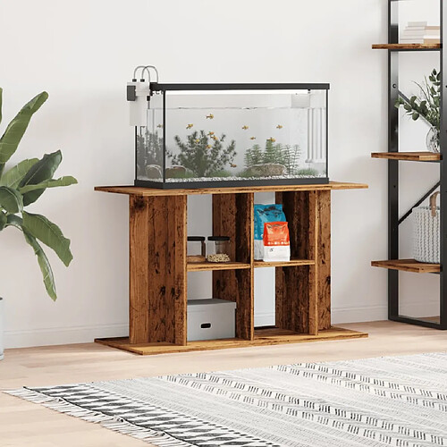 vidaXL Support pour aquarium vieux bois 100x40x60 cm bois d'ingénierie