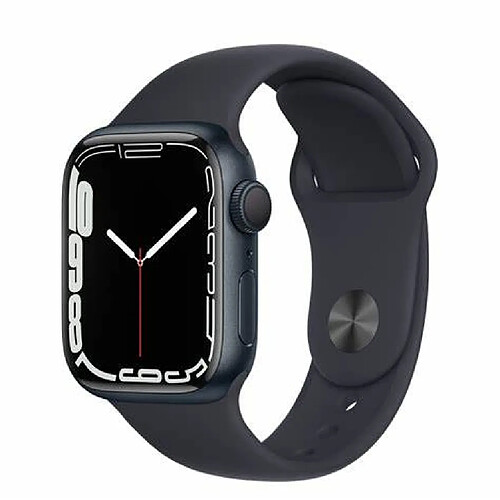 Apple Watch Series 7 Aluminium 41 mm (2021) | GPS | Minuit | Bracelet Sport Minuit · Reconditionné