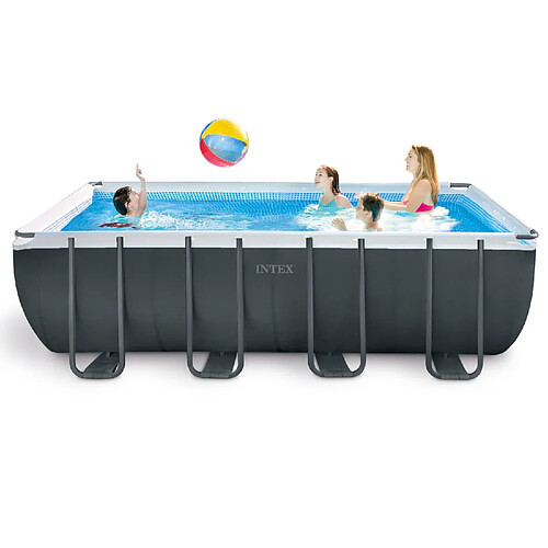 Intex Piscine rectangulaire en kit Baltik - Longueur 549 cm x Largeur 274 cm - Gris foncé