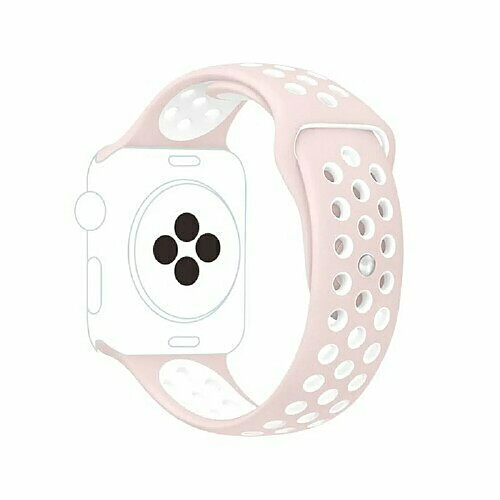 PHONECARE Bracelet SportyStyle pour Apple Watch Series 8 Aluminum - 45mm - Rose / Blanc