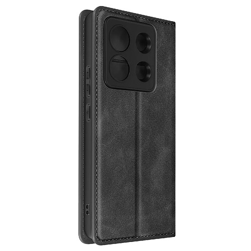 Avizar Étui pour Xiaomi Redmi Note 13 Pro Portefeuille et Support Vidéo Soft Cover Noir