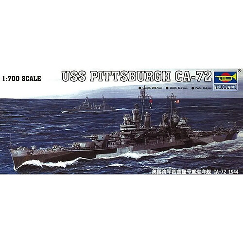 USS Pittsburgh CA-72 1944 - 1:700e - Trumpeter