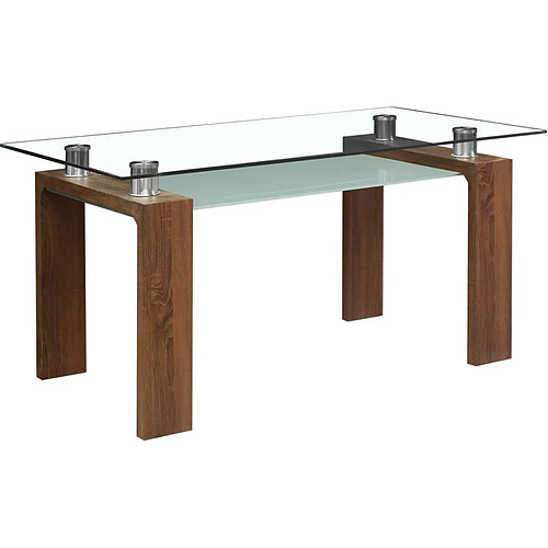 Habitat Et Jardin Table repas Eva - 150 x 80 x 75 cm - Marron