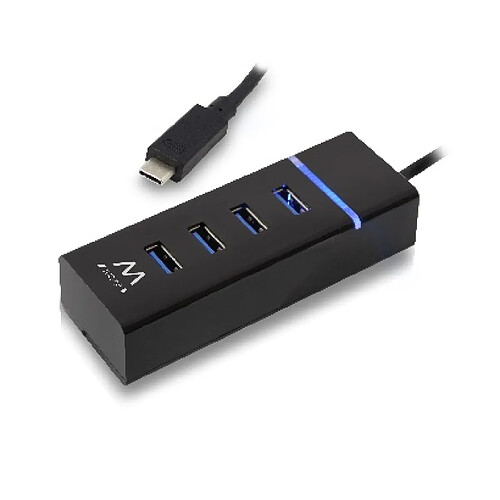 Hub USB 4 Ports Ewent EW1137 USB 3.1 Noir