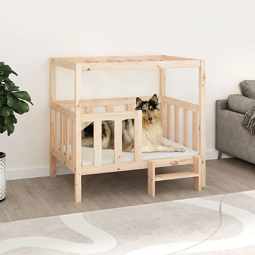 vidaXL Lit pour chien 105,5x83,5x100 cm Bois de pin solide