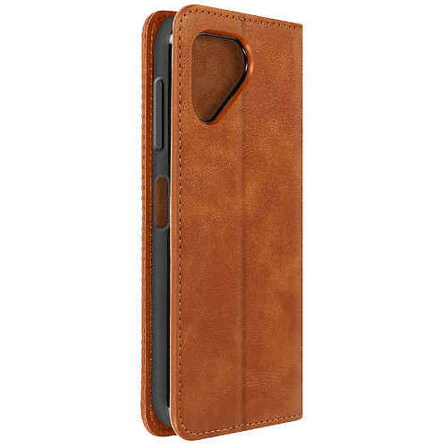 Avizar Étui pour Fairphone 5 Clapet Portefeuille Motif Damier Collection Geo Marron