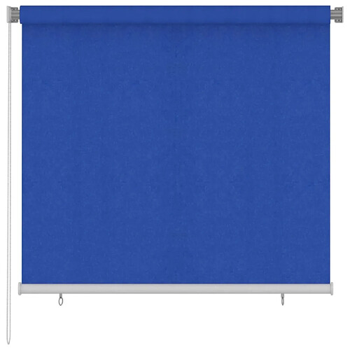 vidaXL Store roulant d'extérieur 160x140 cm Bleu PEHD