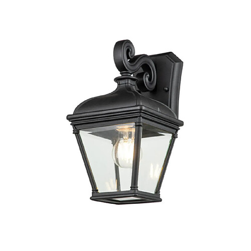 Elstead Lighting Applique murale extérieur Bayview Aluminium,verre biseauté transparent Noir