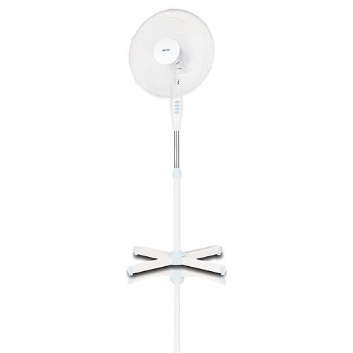 Ventilateur sur Pied Oscillant, 3 Vitesses , Réglable en Hauteur, Tête 42 cm, 50, Blanc, MPM, MWP-17