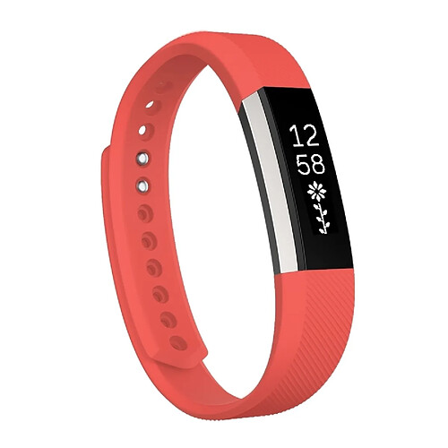 Wewoo Bracelet rouge pour Watchband Alta Watch en silicone à texture oblique, grande taille, longueur: environ 22cm