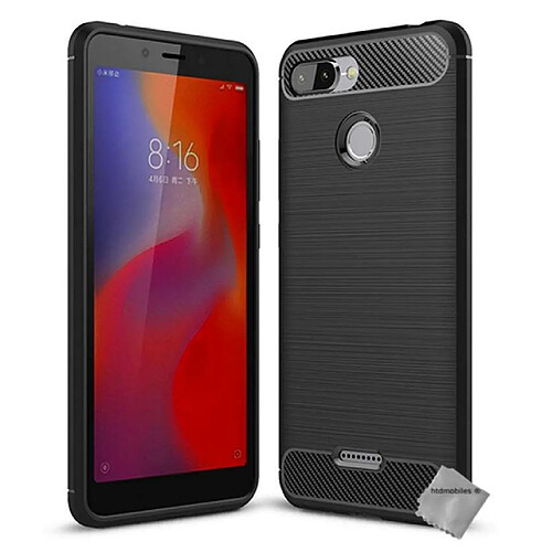 Htdmobiles Coque silicone gel carbone pour Xiaomi Redmi 6 + film ecran - NOIR