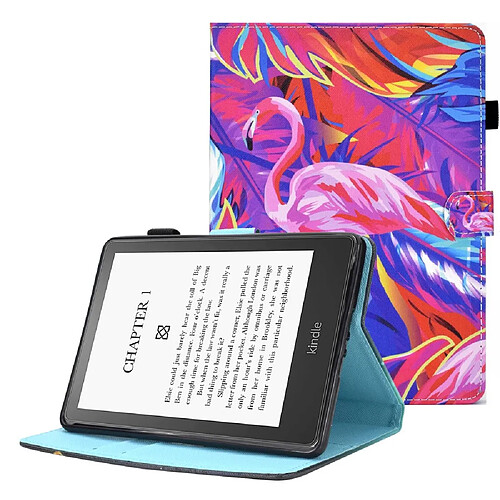 Etui en PU fermeture magnétique avec support et porte-cartes pour votre Amazon Kindle Paperwhite 5 (2021) - oiseau