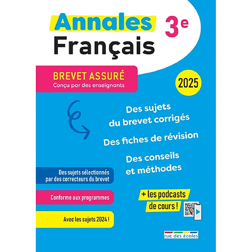 Annales français 3e : 2025