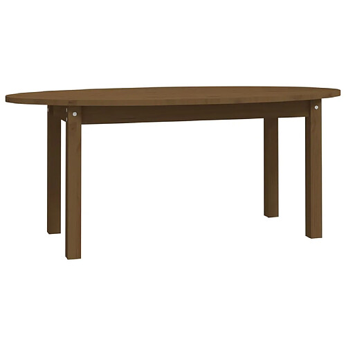 ComfortXL Table Basse Marron Miel 110x55x45 Cm Bois Massif De Pin