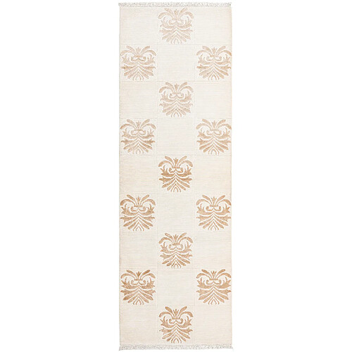 Vidal Tapis de couloir en laine 305x102 beige Darya