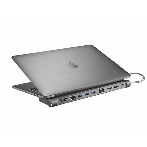 Xtreme Mac Support Macbook Type C XTREMEMAC station HUB 13 connecteurs gris