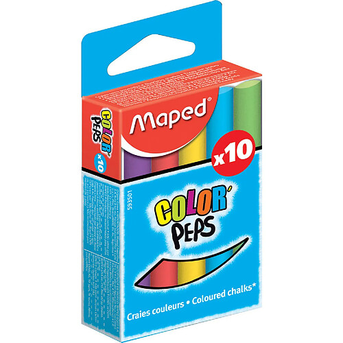 Maped Craie pour tableau COLOR'PEPS, rond, assorti ()