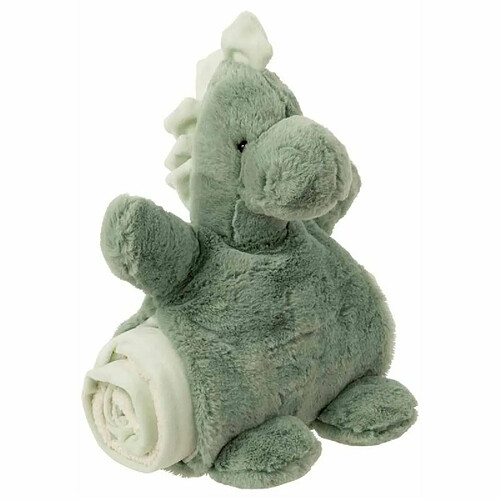 Paris Prix Peluche & Couverture Enfant Dinosaure 32cm Vert