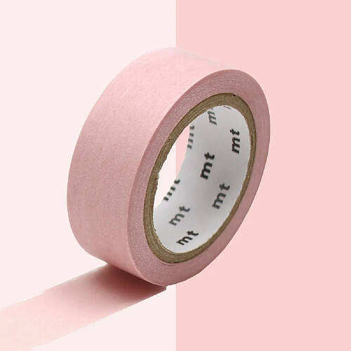 Masking tape unicolore pastel - Rouge - 1,5 cm x 7 m